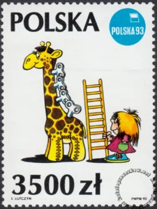 Świat ilustracji Edwarda Lutczyna znaczek numer 3264