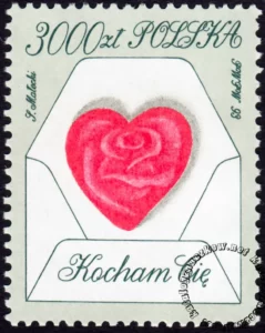 Kocham Cię znaczek numer 3285