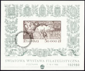 Światowa Wystawa Filatelistyczna w Poznaniu blok numer 108A