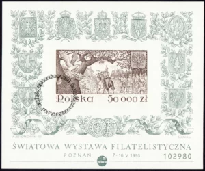 Światowa Wystawa Filatelistyczna w Poznaniu blok numer 108A