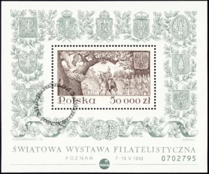 Światowa Wystawa Filatelistyczna w Poznaniu blok numer 108B