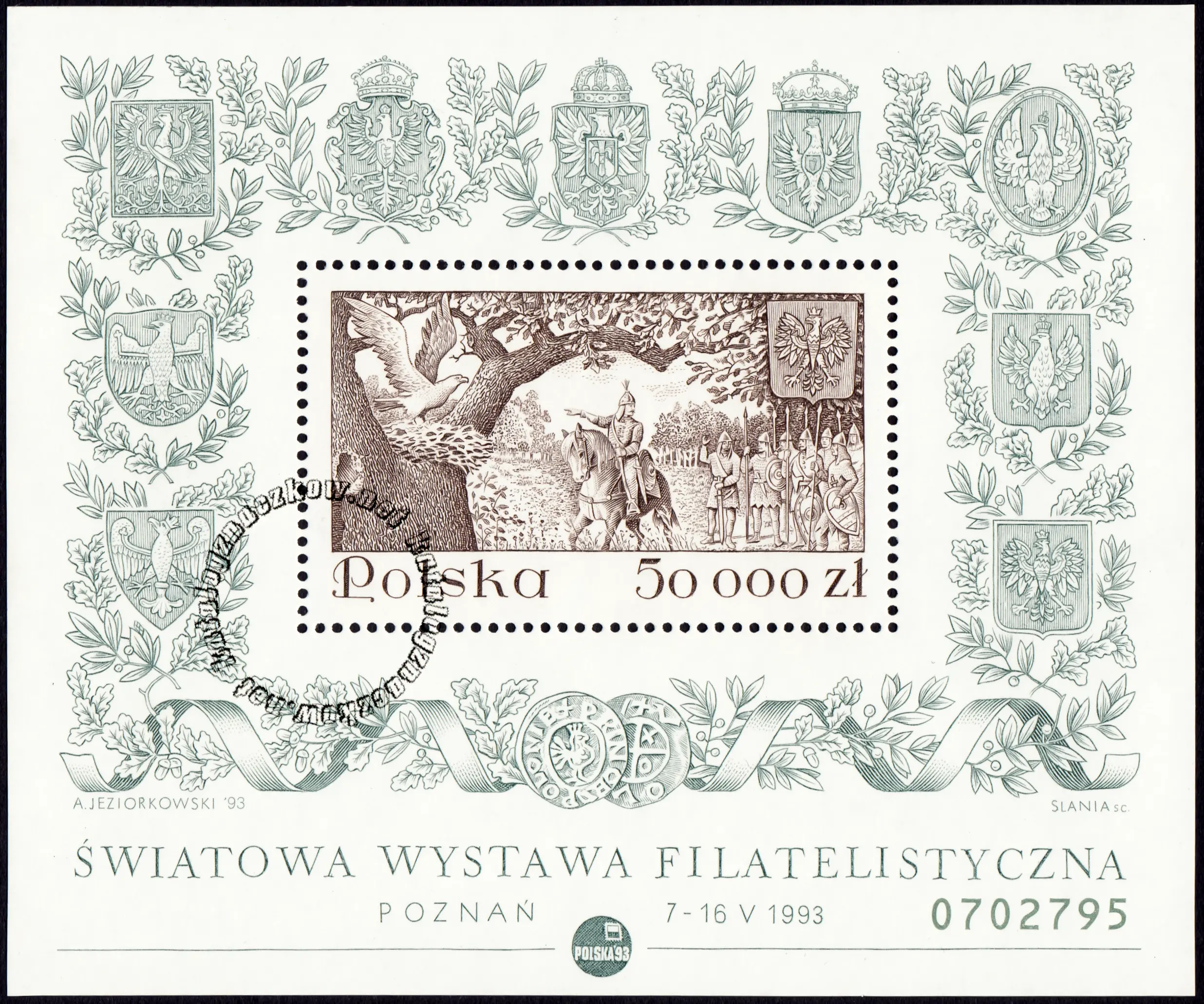 Światowa Wystawa Filatelistyczna w Poznaniu blok numer 108B