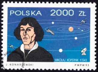 450 rocznica śmierci Mikołaja Kopernika znaczek numer 3303