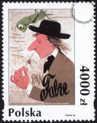 Plakat polski znaczek numer 3348