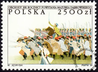 Obchody 200 rocznicy powstania Mazurka Dąbrowskiego znaczek numer 3351