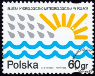 Służba hydrologiczno-meteorologiczna w Polsce znaczek numer 3371