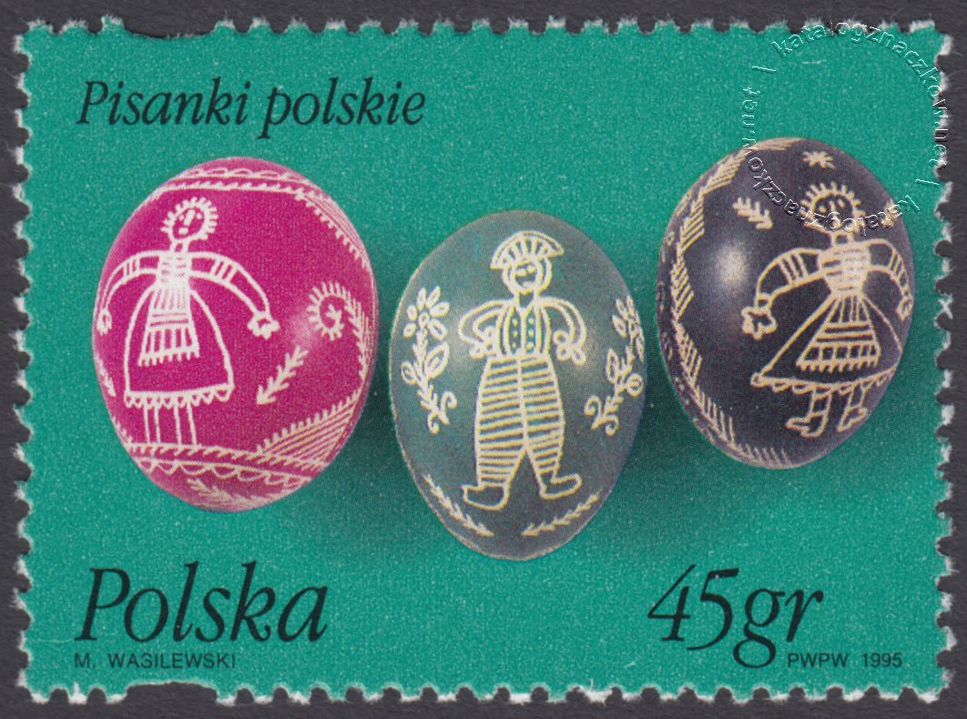 Pisanki polskie znaczek nr 3380
