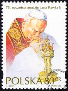 75 rocznica urodzin Papieża Jana Pawła II znaczek numer 3388