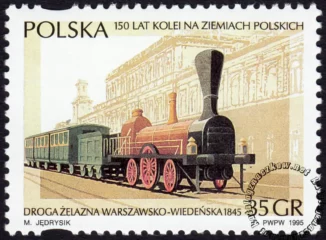 150 lat kolei na ziemiach polskich znaczek numer 3393