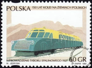 150 lat kolei na ziemiach polskich znaczek numer 3394