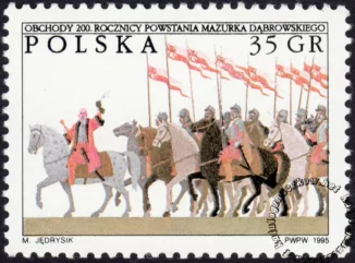 Obchody 200 rocznicy powstania Mazurka Dąbrowskiego znaczek numer 3400