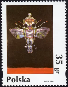 Plakat polski znaczek numer 3410