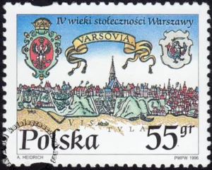 Cztery wieki stołeczności Warszawy znaczek numer 3433