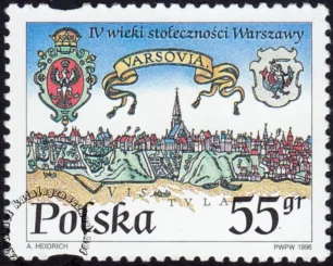 Cztery wieki stołeczności Warszawy znaczek numer 3433