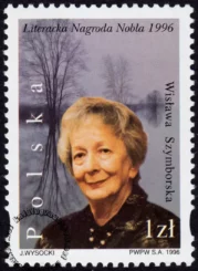 Wisława Szymborska - laureatka Literackiej Nagrody Nobla w 1996 znaczek numer 3485