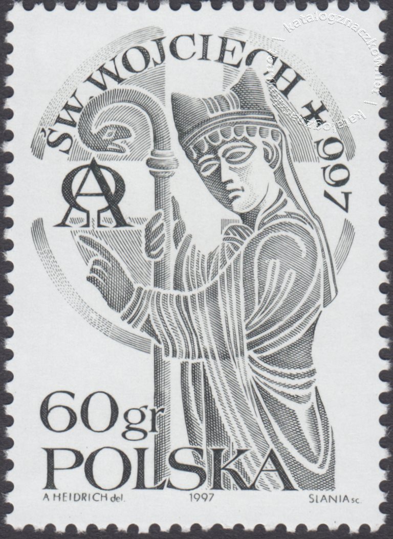 1000 rocznica śmierci św. Wojciecha znaczek nr 3495