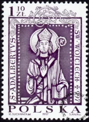 1000 rocznica śmierci św. Wojciecha znaczek numer 3496