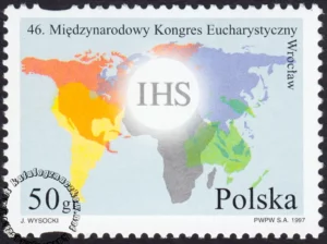 46 Międzynarodowy Kongres Eucharystyczny we Wrocławiu znaczek numer 3501