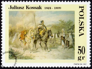 Malarstwo Juliusza Kossaka znaczek numer 3514