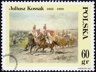 Malarstwo Juliusza Kossaka znaczek numer 3515