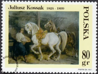 Malarstwo Juliusza Kossaka znaczek numer 3516