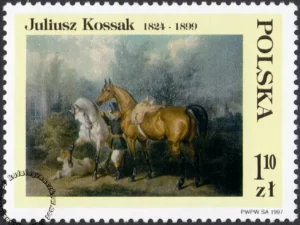 Malarstwo Juliusza Kossaka znaczek numer 3517
