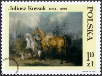 Malarstwo Juliusza Kossaka znaczek numer 3517