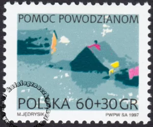 Pomoc powodzianom znaczek numer 3521