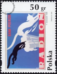 Plakat polski znaczek numer 3530