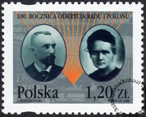 100 rocznica odkrycia radu i polonu znaczek numer 3578