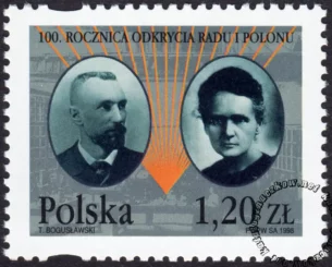100 rocznica odkrycia radu i polonu znaczek numer 3578