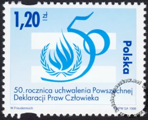 50 rocznica Deklaracji Praw Człowieka znaczek numer 3588