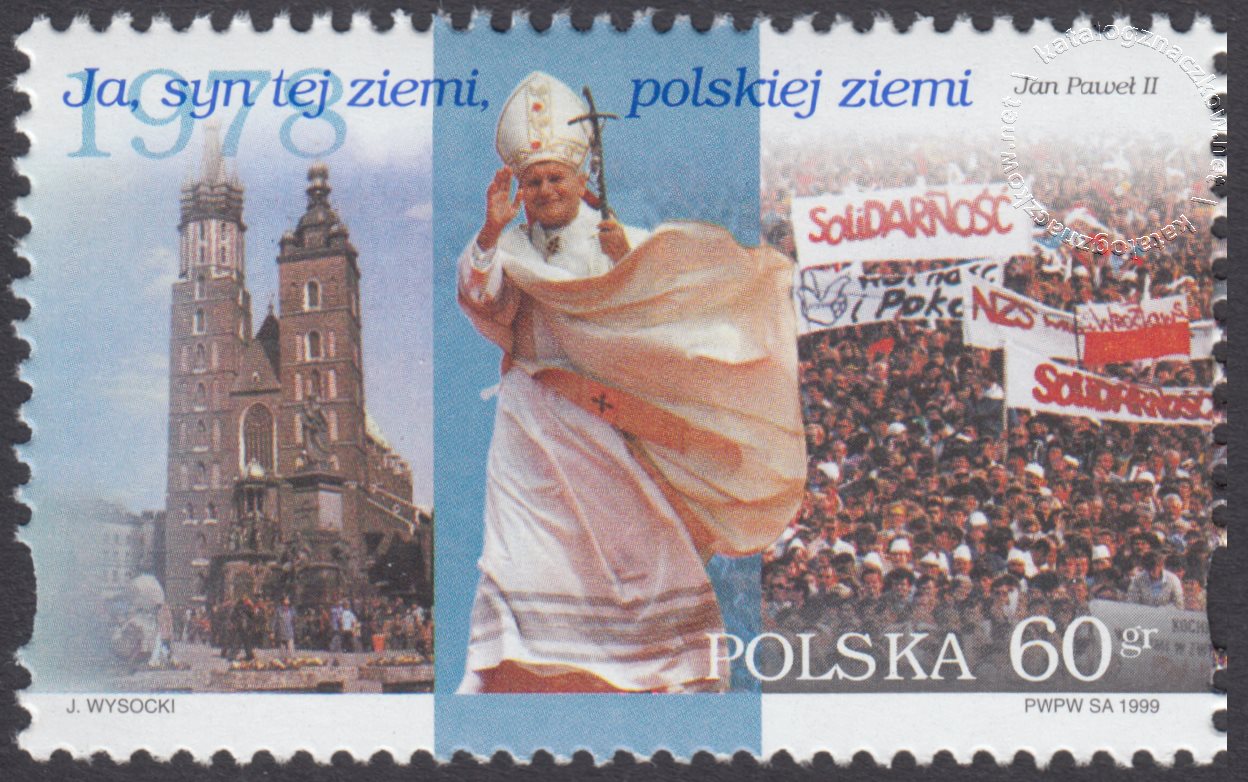 VI wizyta Papieża Jana Pawła II w Polsce znaczek nr 3620