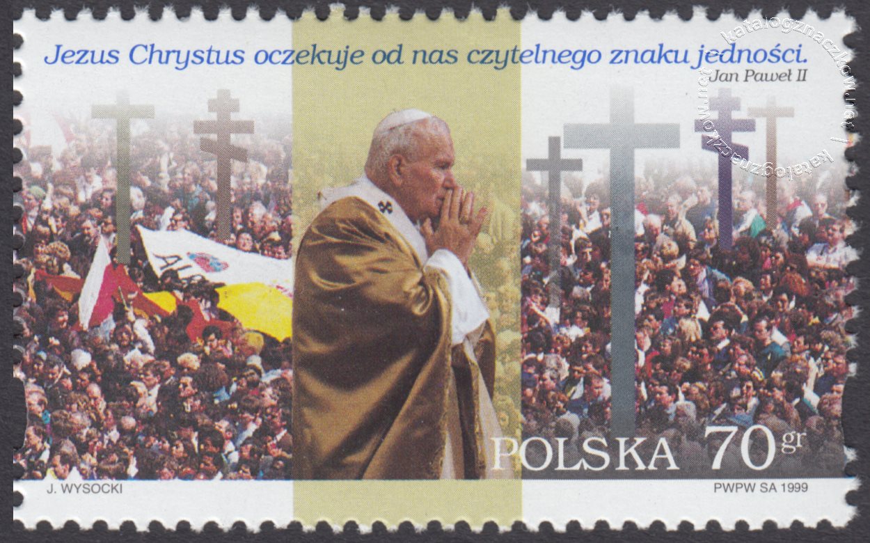 VI wizyta Papieża Jana Pawła II w Polsce znaczek nr 3621