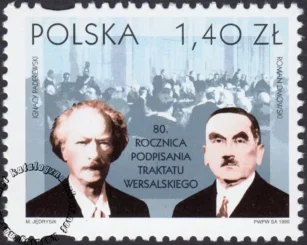 80 rocznica podpisania Traktatu Wersalskiego znaczek numer 3628