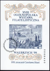 XVIII Ogólnopolska Wystawa Filatelistyczna Wałbrzych 99 blok numer 122A