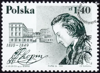 150 rocznica śmierci Fryderyka Chopina znaczek numer 3646
