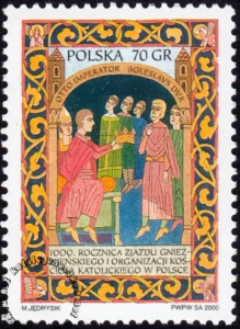 1000 rocznica zjazdu gnieźnieńskiego i organizacji kościoła katolickiego w Polsce znaczek numer 3660