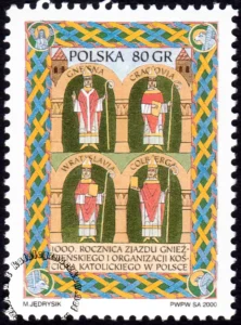 1000 rocznica zjazdu gnieźnieńskiego i organizacji kościoła katolickiego w Polsce znaczek numer 3661