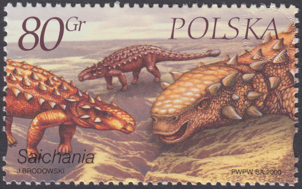 Zwierzęta prehistoryczne – dinozaury znaczek nr 3667