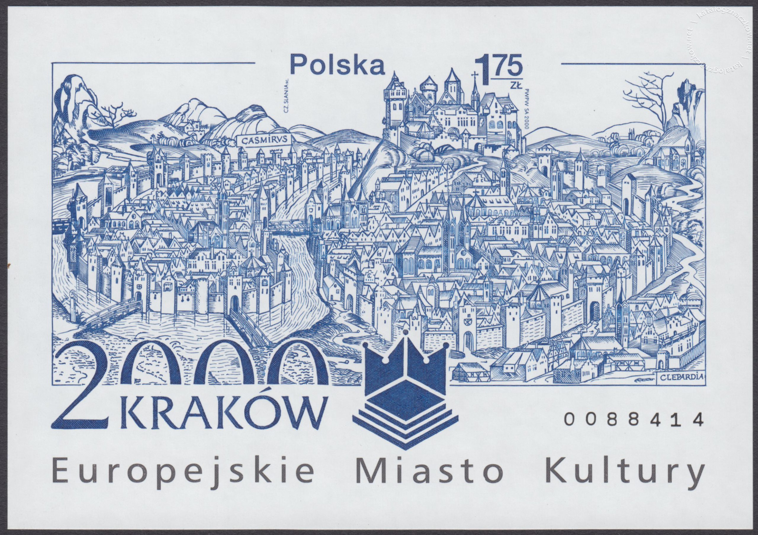Kraków – Europejskie Miasto Kultury roku 2000 – Blok 125A