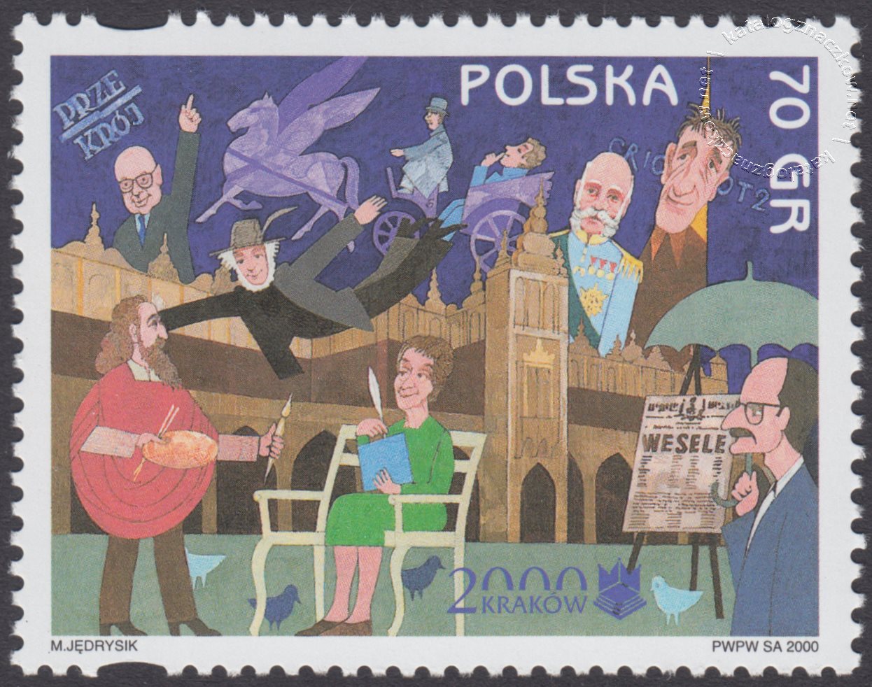 Kraków – Europejskie Miasto Kultury roku 2000 znaczek nr 3677