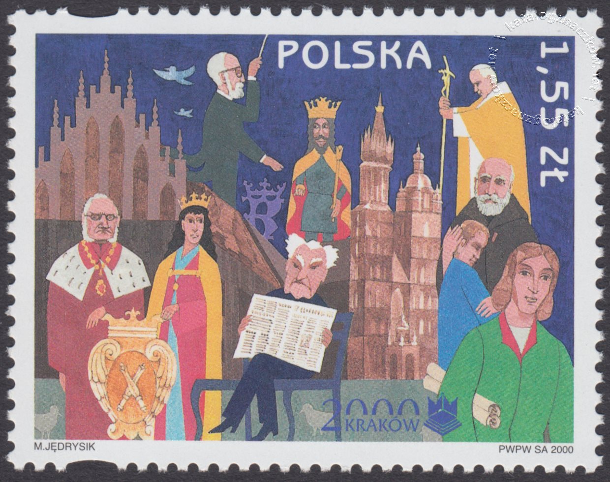 Kraków – Europejskie Miasto Kultury roku 2000 znaczek nr 3678
