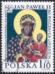 80 rocznica urodzin Papieża Jana Pawła II znaczek numer 3683