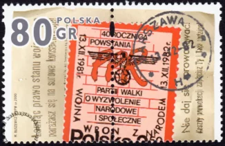 Stan wojenny a poczta znaczek numer 3726
