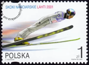 Skoki narciarskie na Mistrzostwach Świata Lahti 2001 znaczek numer 3730I