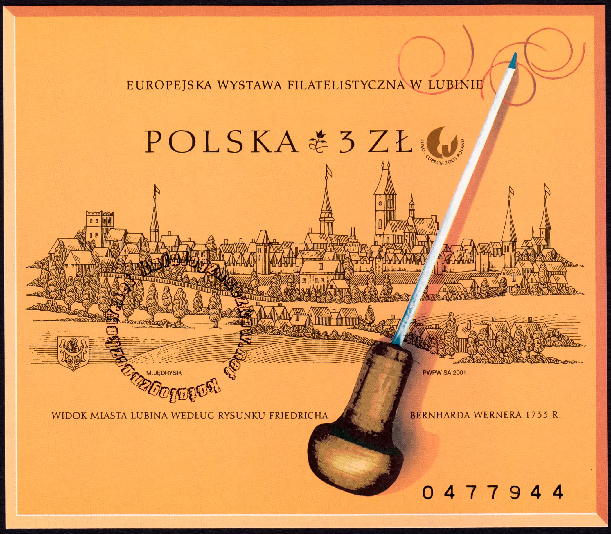 Europejska Wystawa Filatelistyczna - EuroCuprum 2001 blok numer 130A