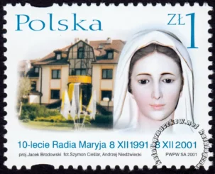 10-lecie Powstania Radia Maryja znaczek numer 3798