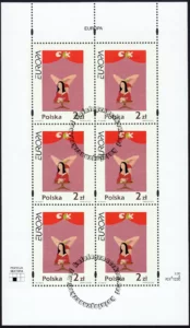 Europa - cyrk arkusz znaczków 3822