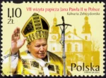 VII wizyta Papieża Jana Pawła II w Polsce znaczek numer 3834